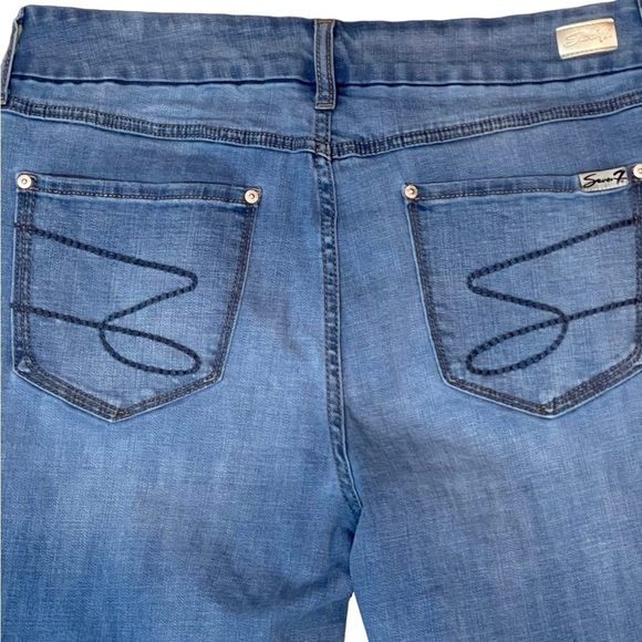 Seven7 High Rise Distressed Skinny Jeans - Size 16 - Picture 3 of 8